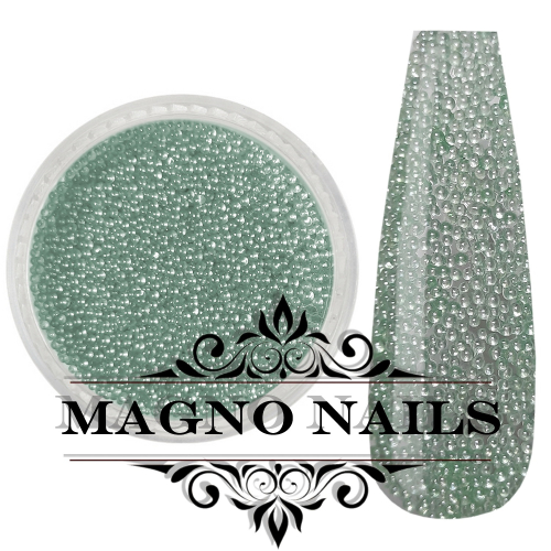 Nail Art Glasperlen - Glas Beads - hellgrün Nägel Nail art Nailart Nageldesign Nagel